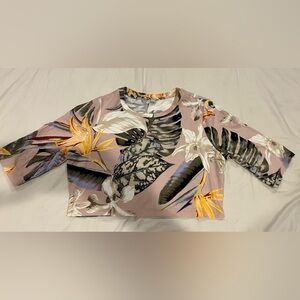 Guess Multicolor Floral Crop Top